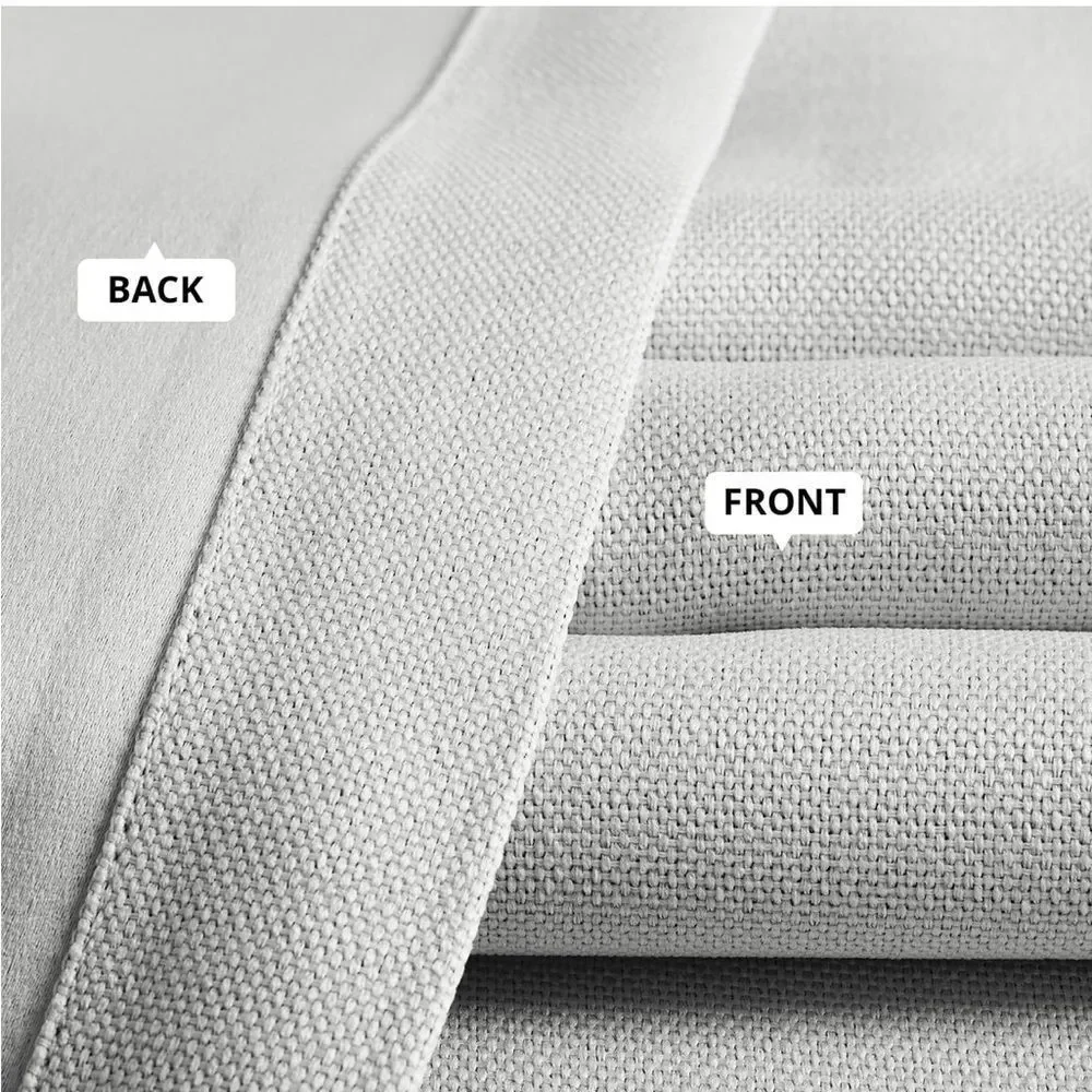 HPD Half Price Drapes Faux Linen Textured Room Darkening Curtains 96” 1 panel